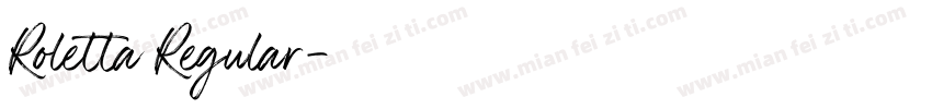 Roletta Regular字体转换